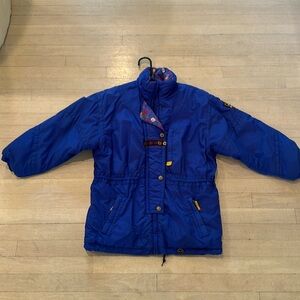 Vintage Obermeyer Ski Snow Jacket Juniors Size 10 w/ Hood and Patch